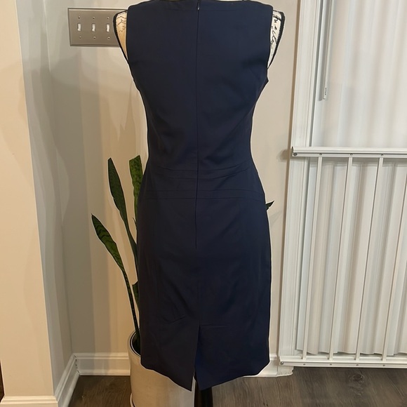 Lavia Sleeveless Sheath Navy Dress - Picture 4 of 8